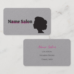 Elegant Minimalist Salon with Woman Silhouette Business Card