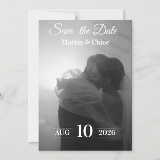 Elegant Minimalist Save the Date Card