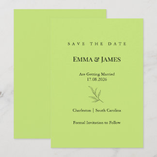 Elegant Minimalist Save the Date Card | Modern