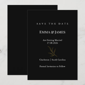 Elegant Minimalist Save the Date Card | Modern