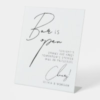 Elegant Minimalist Script Funny Wedding Drinks