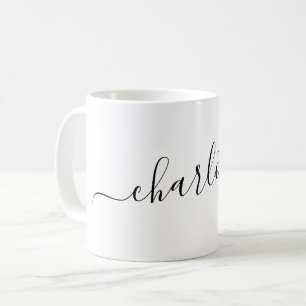 Elegant Minimalist Script Modern Name Personalised Coffee Mug