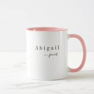 Elegant Minimalist Script Name Personalised Mug