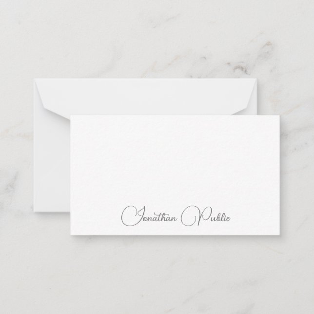 Elegant Minimalist Script Name Template Typography (Front)