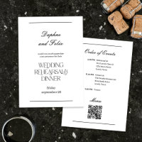 Elegant Minimalist Script Rehearsal Dinner