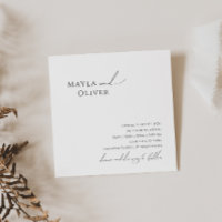 Elegant Minimalist Script Square Wedding