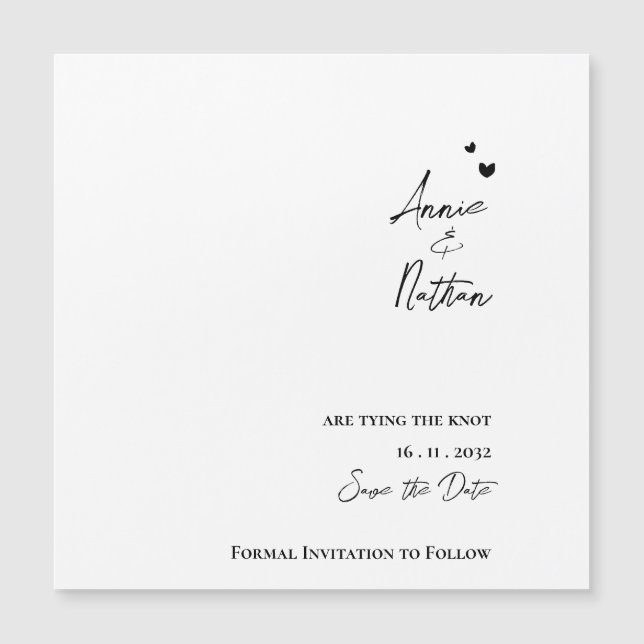 Elegant Minimalist Script Tying the Knot Wedding (Front)