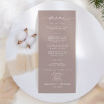 Elegant Minimalist Script Wedding beige Menu<br><div class="desc">Elegant Minimalist Script Wedding Black & White</div>