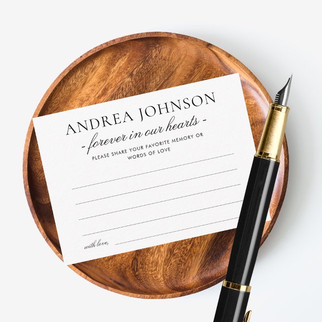 Elegant Minimalist Share a Memory Funeral Card (Creator Uploaded)