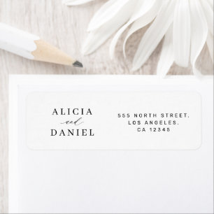Elegant minimalist simple wedding return address label