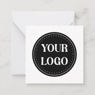 Elegant, Minimalist & Sleek Black QR Code Logo Card