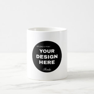 Elegant, Minimalist & Sleek Black QR Code Logo Coffee Mug