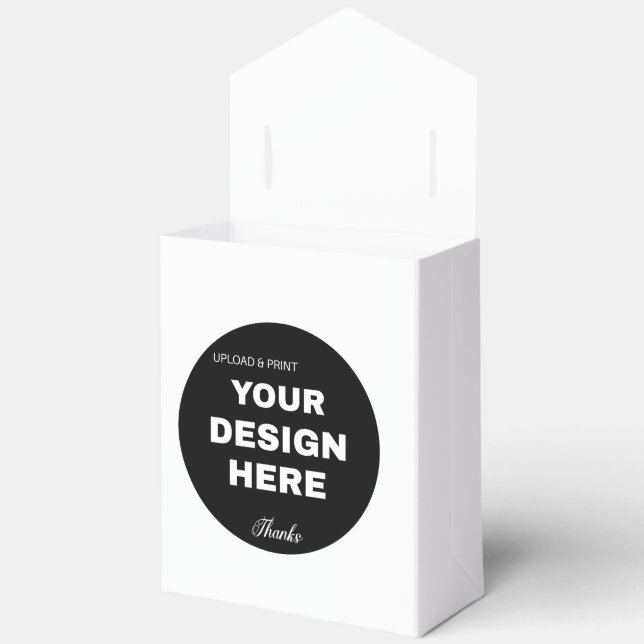 Elegant, Minimalist & Sleek Black QR Code Logo  Favour Box (Open)