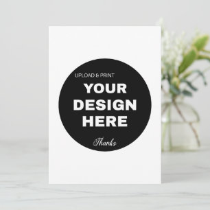 Elegant, Minimalist & Sleek Black QR Code Logo  Holiday Card