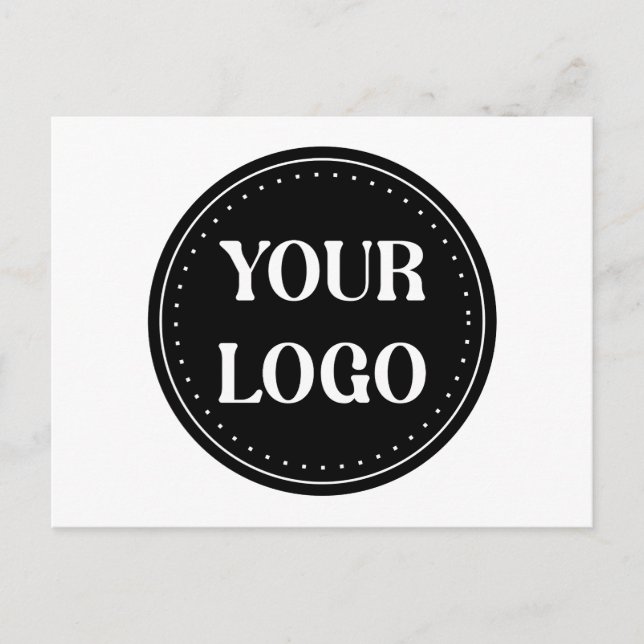 Elegant, Minimalist & Sleek Black QR Code Logo  Invitation Postcard (Front)