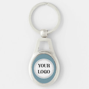 Elegant, Minimalist & Sleek Black QR Code Logo  Key Ring
