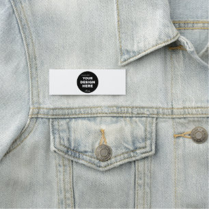 Elegant, Minimalist & Sleek Black QR Code Logo  Name Tag