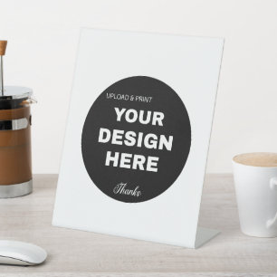 Elegant, Minimalist & Sleek Black QR Code Logo Pedestal Sign