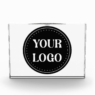 Elegant, Minimalist & Sleek Black QR Code Logo  Photo Block
