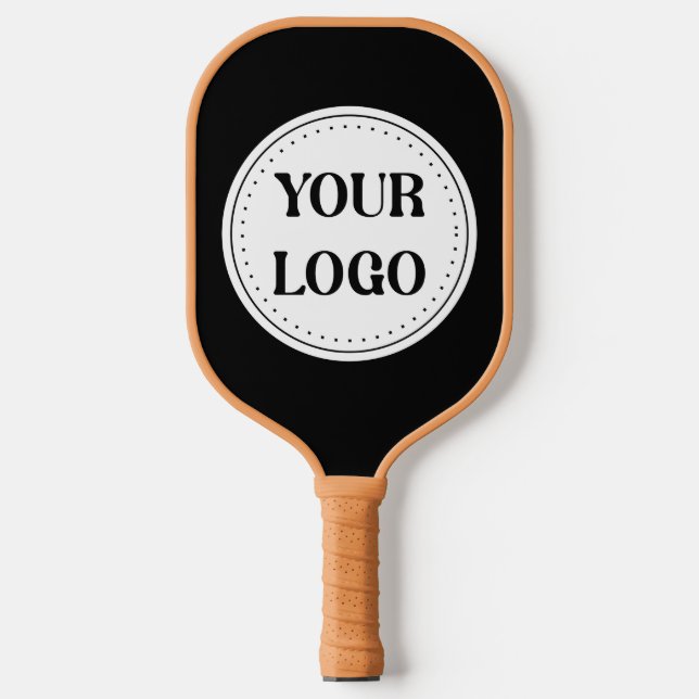 Elegant, Minimalist & Sleek Black QR Code Logo  Pickleball Paddle (Front)