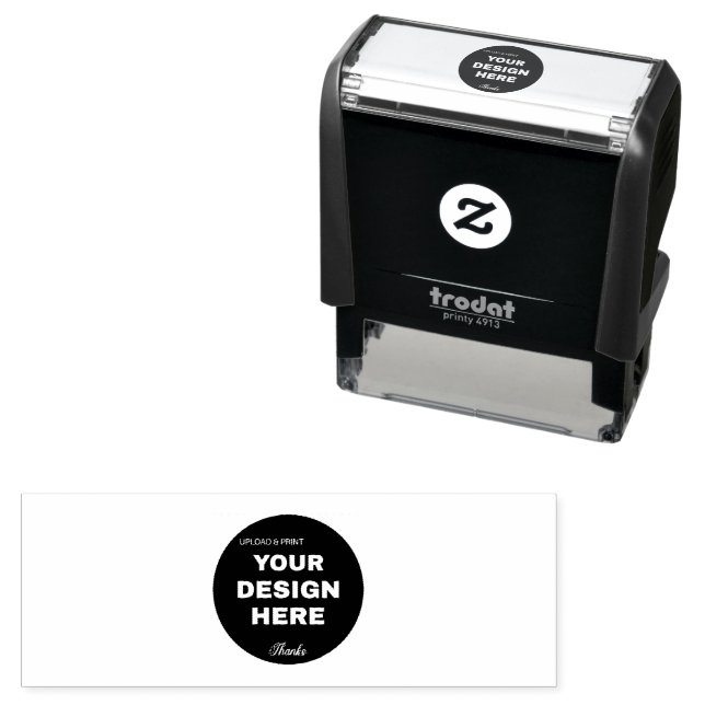 Elegant, Minimalist & Sleek Black QR Code Logo  Self-inking Stamp (In Situ)