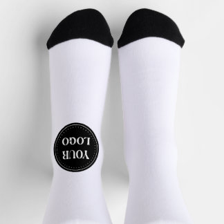 Elegant, Minimalist & Sleek Black QR Code Logo Socks