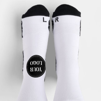 Elegant, Minimalist & Sleek Black QR Code Logo Socks