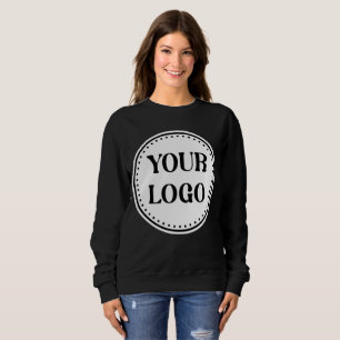 Elegant, Minimalist & Sleek Black QR Code Logo Sweatshirt
