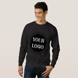 Elegant, Minimalist & Sleek Black QR Code Logo Sweatshirt