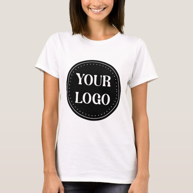 Elegant, Minimalist & Sleek Black QR Code Logo  T-Shirt (Front)