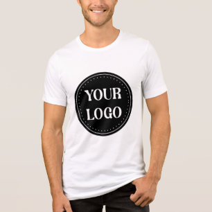 Elegant, Minimalist & Sleek Black QR Code Logo Tri-Blend Shirt