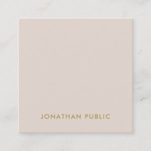 Elegant Minimalist Square Template Modern Luxury Square Business Card