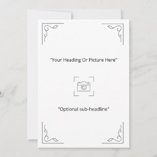 Elegant Minimalist Swirl Custom Photo Card