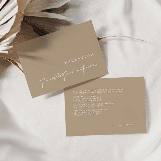 Elegant Minimalist Taupe Wedding Enclosure Cards (Creator Uploaded)