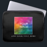Elegant Minimalist Template Upload Photo Image Laptop Sleeve<br><div class="desc">Custom Upload Your Photo Image Picture Or Business Logo Modern Black And White Modern Elegant Template Electronics Bag / Tablet & Laptop Cases / Neoprene Laptop Sleeve 13 inch.</div>