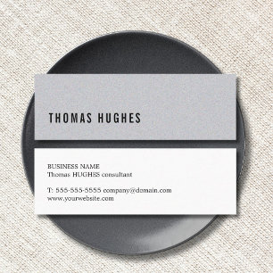 Elegant Minimalist Texture Gray Consultant Mini Business Card