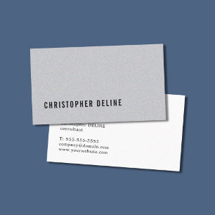 Elegant Minimalist Texture Grey Consultant Business Card