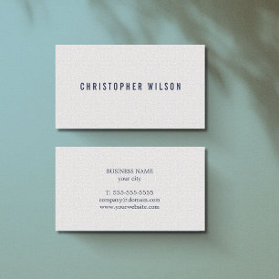 Elegant Minimalist Texture White Blue Consultant Business Card