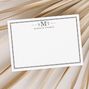 Elegant Minimalist Three Letter Monogram Card