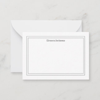 Elegant Minimalist Two‑Border Note Card