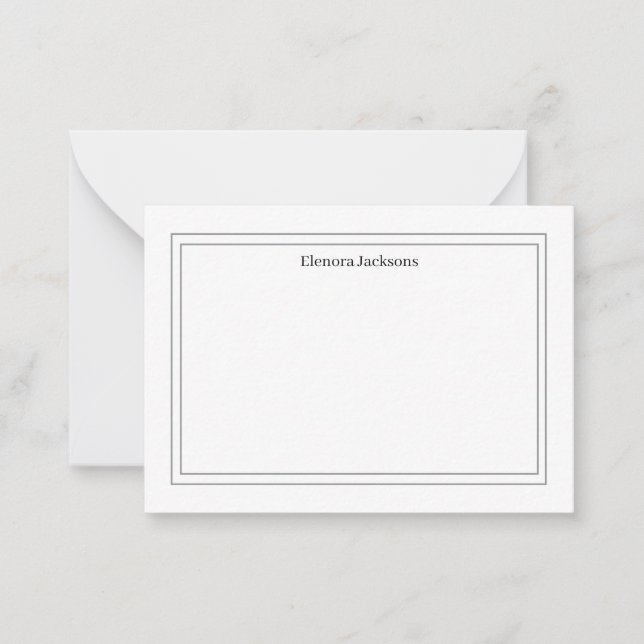 Elegant Minimalist Two‑Border Note Card (Front)