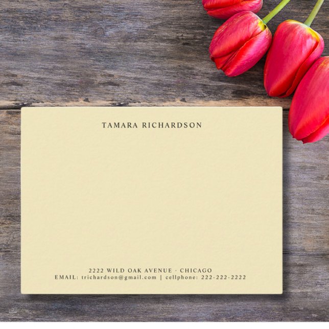 Elegant Minimalist Vanilla Personalised Card (Creator Uploaded)