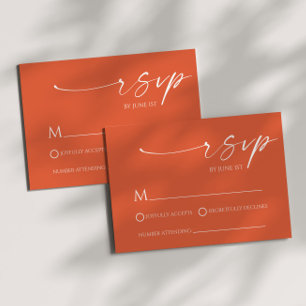 Elegant Minimalist Verona Sunset Wedding RSVP Card