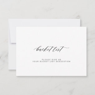 Elegant minimalist wedding bucket list 