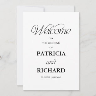 Elegant Minimalist Wedding Ceremony Program