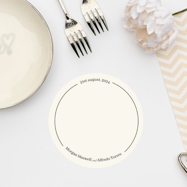 Elegant Minimalist Wedding Coaster (Creator Uploaded)