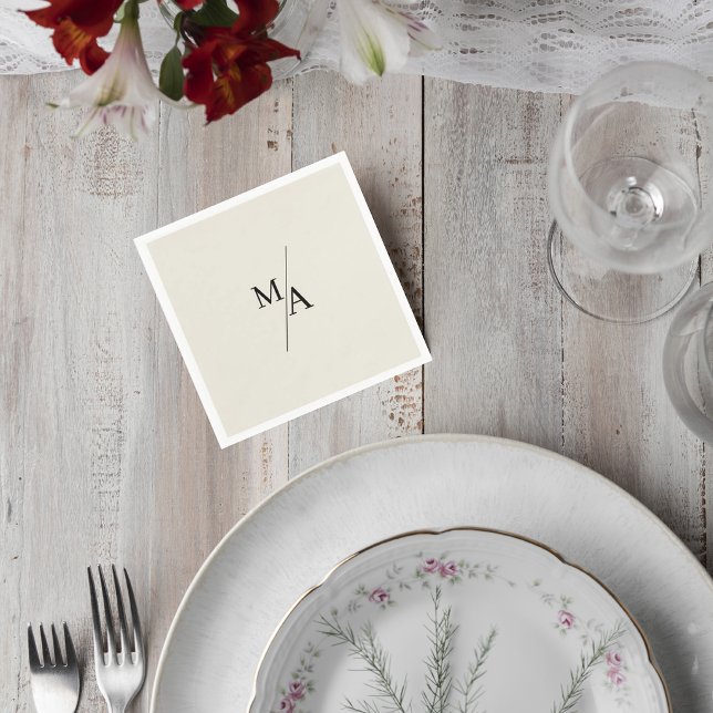 Elegant Minimalist Wedding Cocktail Napkin (Creator Uploaded)