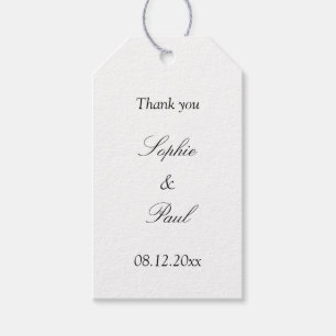 Elegant Minimalist Wedding Favour Thank You Gift Tags