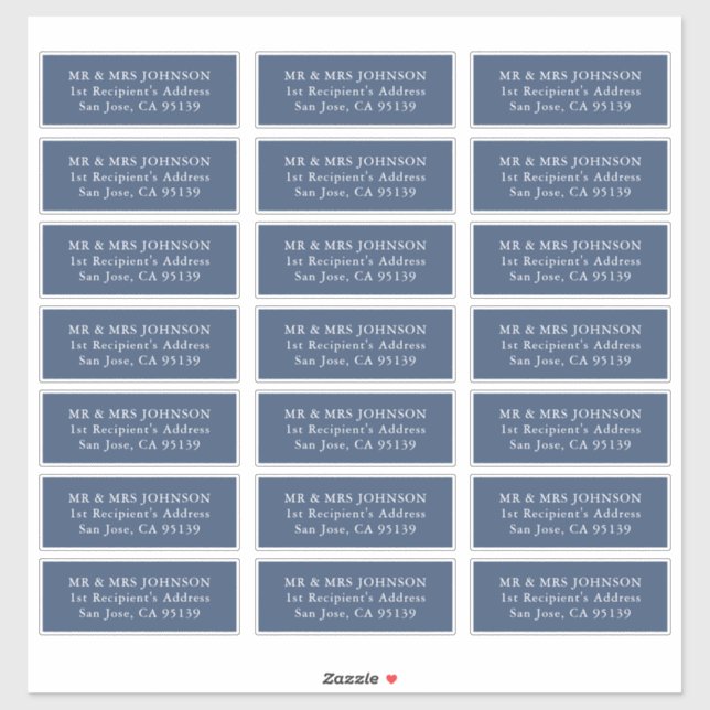 Elegant Minimalist Wedding Guest Address Labels  (Sheet)