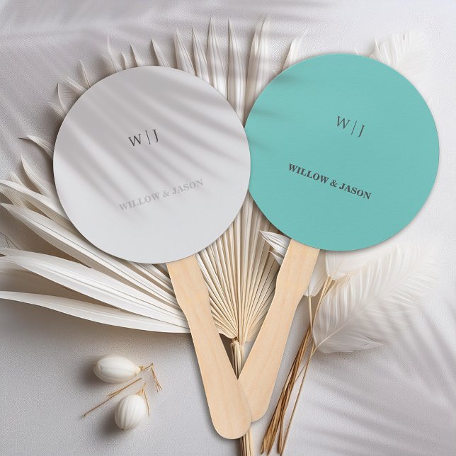 Elegant minimalist wedding hand fan (Creator Uploaded)